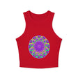 Purple Mandala Racerback Tank Top - Yoga & Boho Tank Top - Blululi