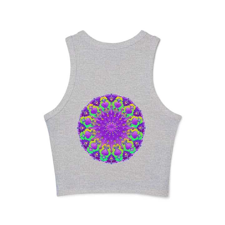 Purple Mandala Racerback Tank Top - Yoga & Boho Tank Top - Blululi