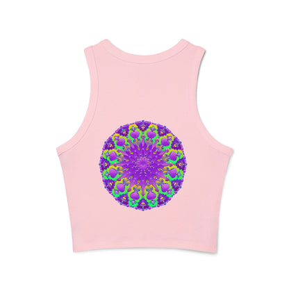 Purple Mandala Racerback Tank Top - Yoga & Boho Tank Top - Blululi