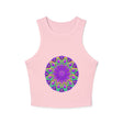 Purple Mandala Racerback Tank Top - Yoga & Boho Tank Top - Blululi