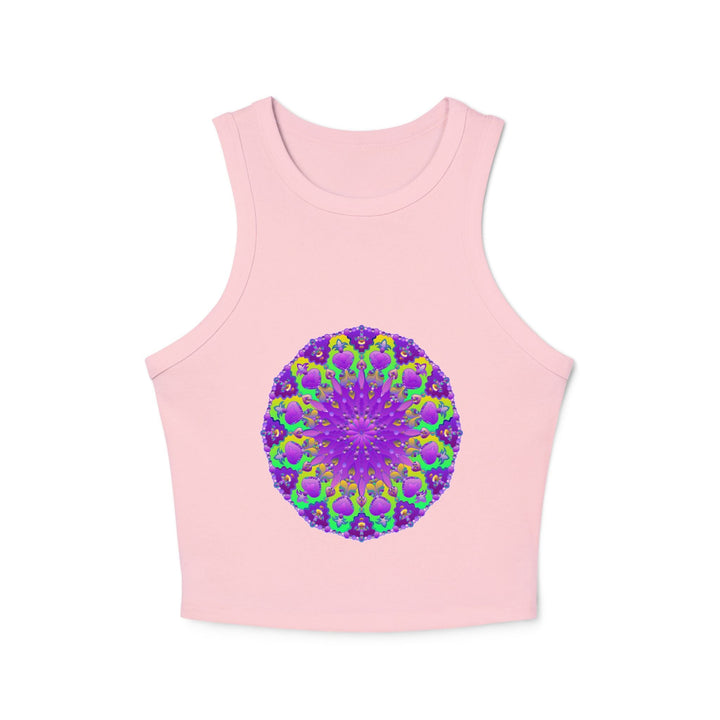 Purple Mandala Racerback Tank Top - Yoga & Boho Tank Top - Blululi