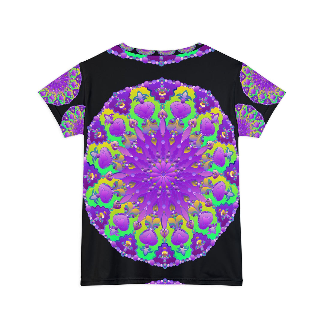 Purple Mandala Rainbow Design Women's T-Shirt All Over Prints - Blululi