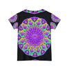 Purple Mandala Rainbow Design Women's T-Shirt All Over Prints - Blululi