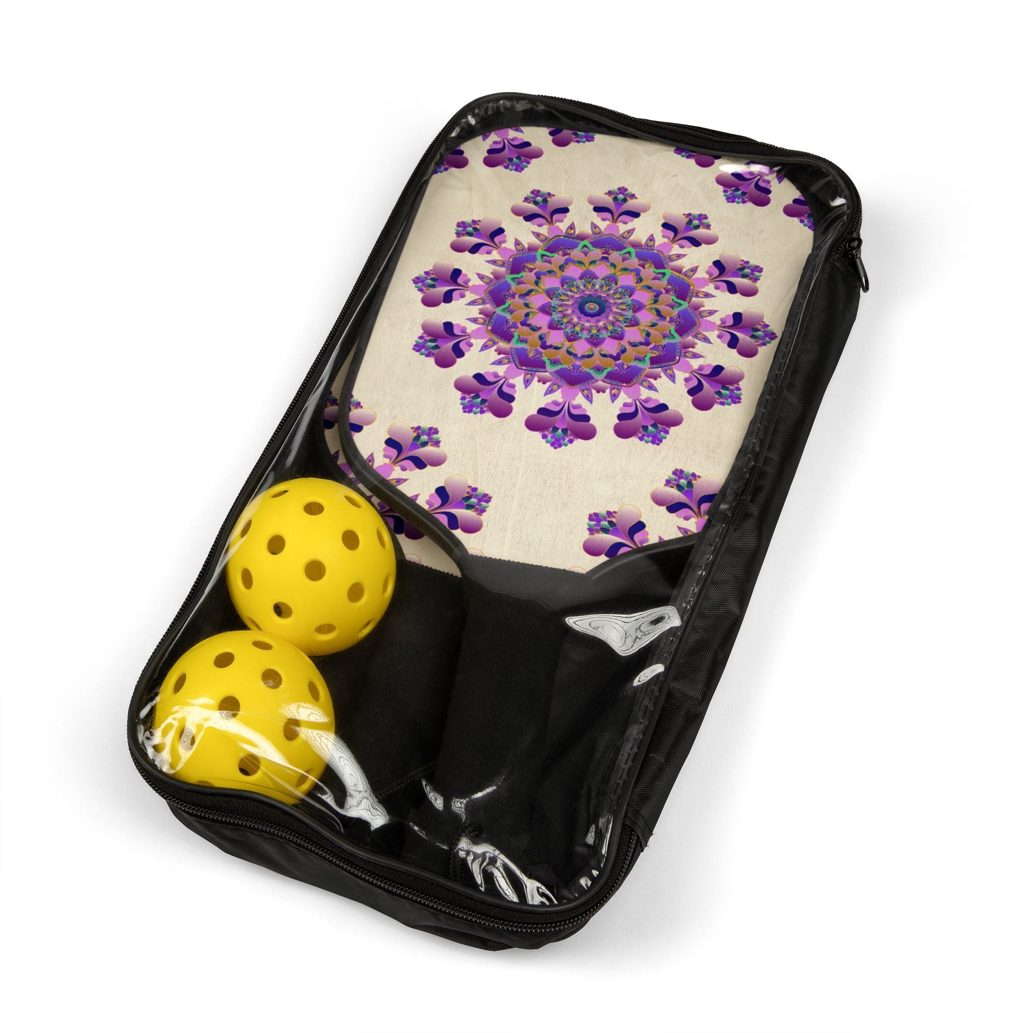 Purple Pink Mandala Pickleball Kit Accessories - Blululi