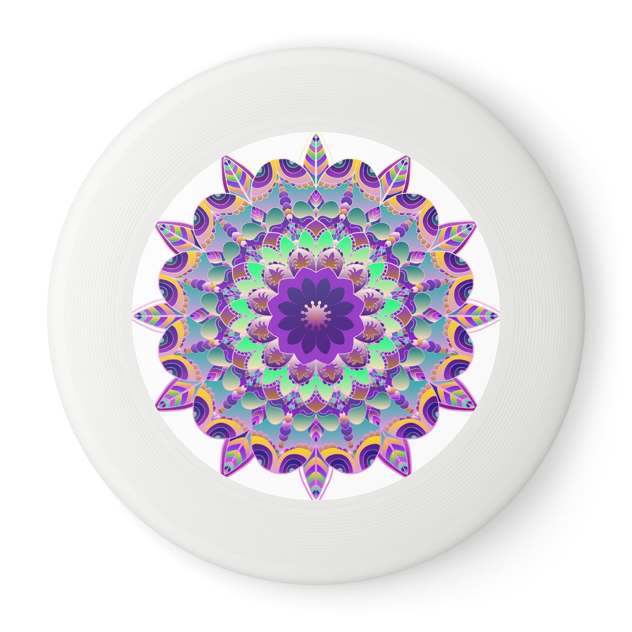 Purple Teal Mandala Frisbee Disc Accessories - Blululi