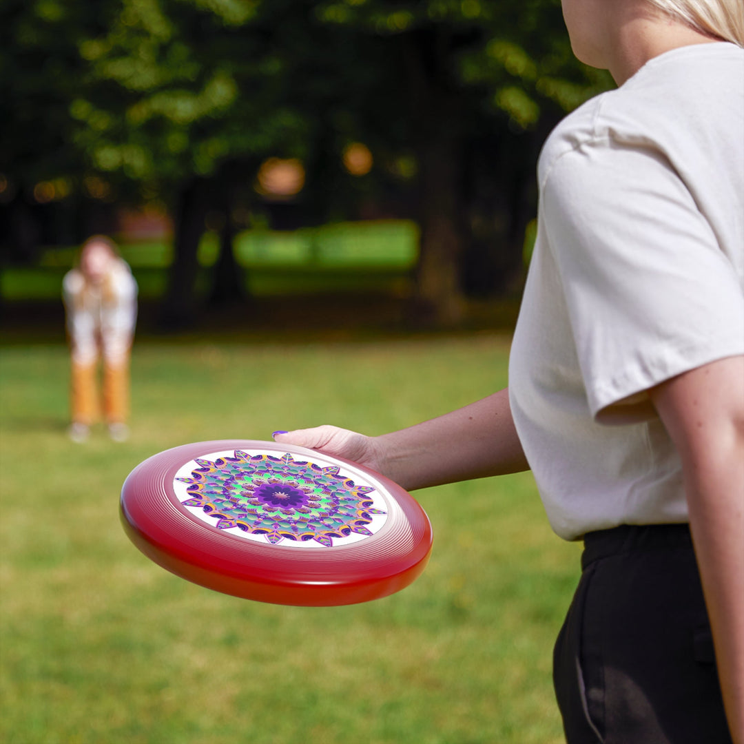 Purple Teal Mandala Frisbee Disc Accessories - Blululi