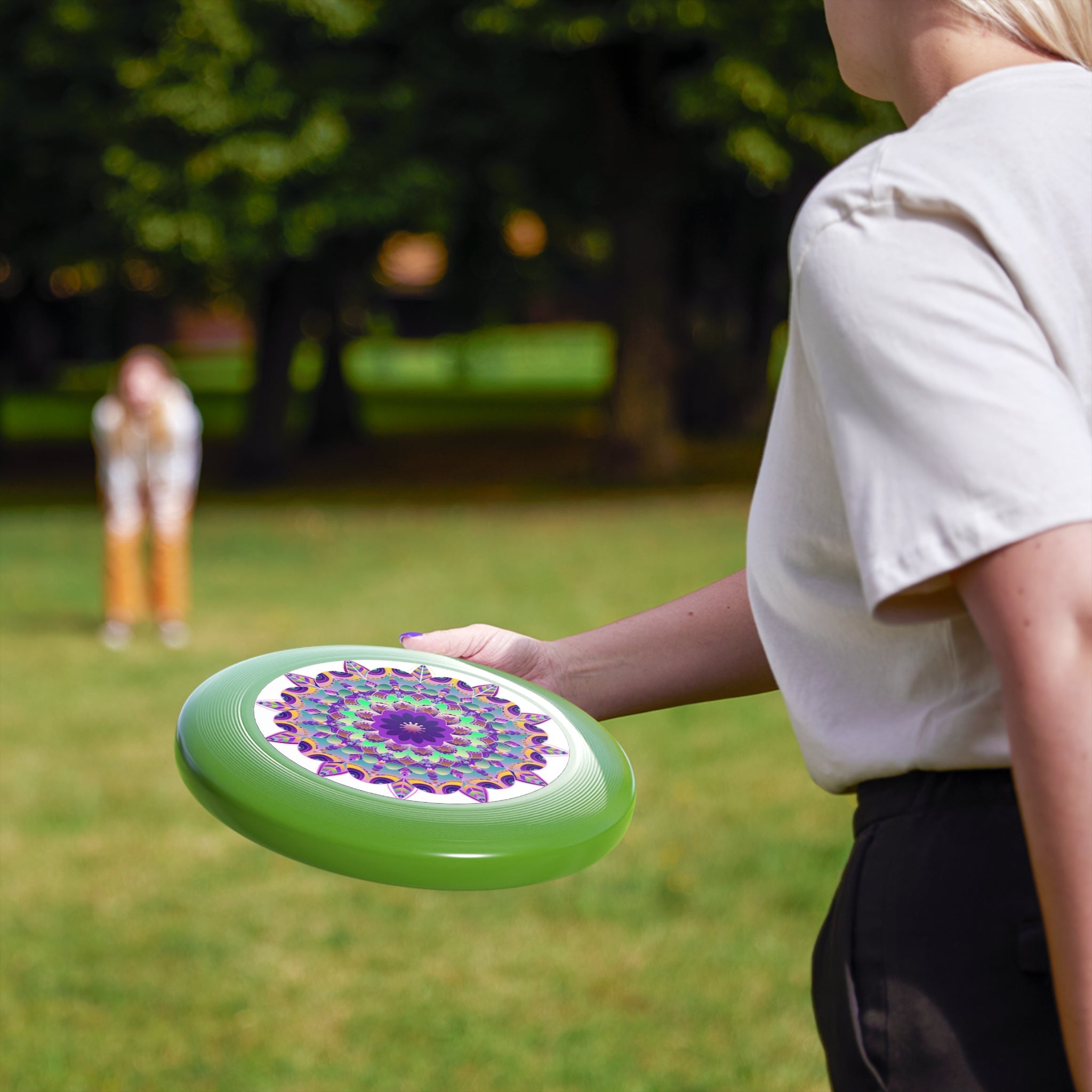 Purple Teal Mandala Frisbee Disc Accessories - Blululi