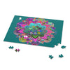 Puzzle with Mandala Art Hand - Drawn on Petroleum Green background - 2 sizes (252, 500 - Piece) - Blululi