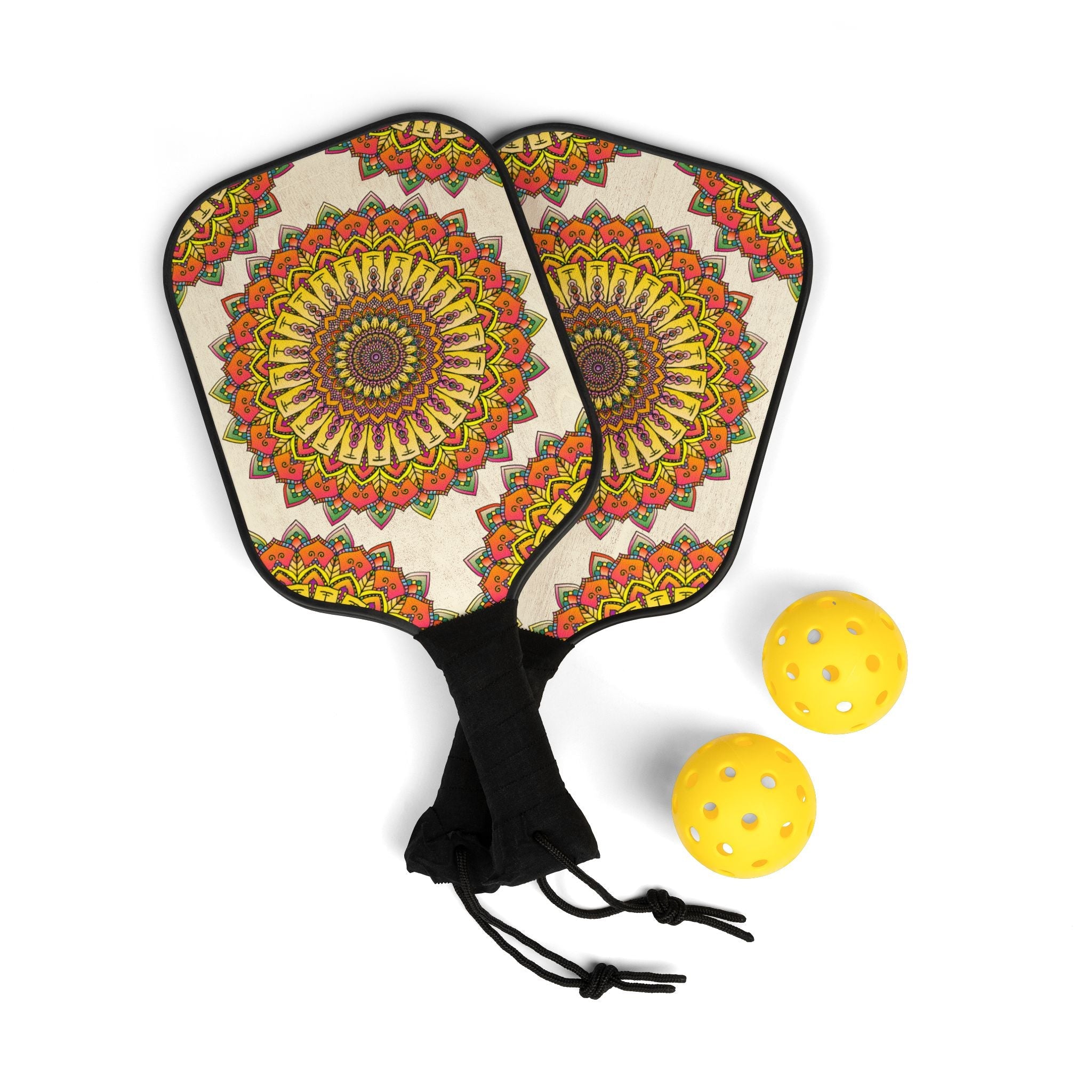 Radiant Mandala Pickleball Set Accessories - Blululi