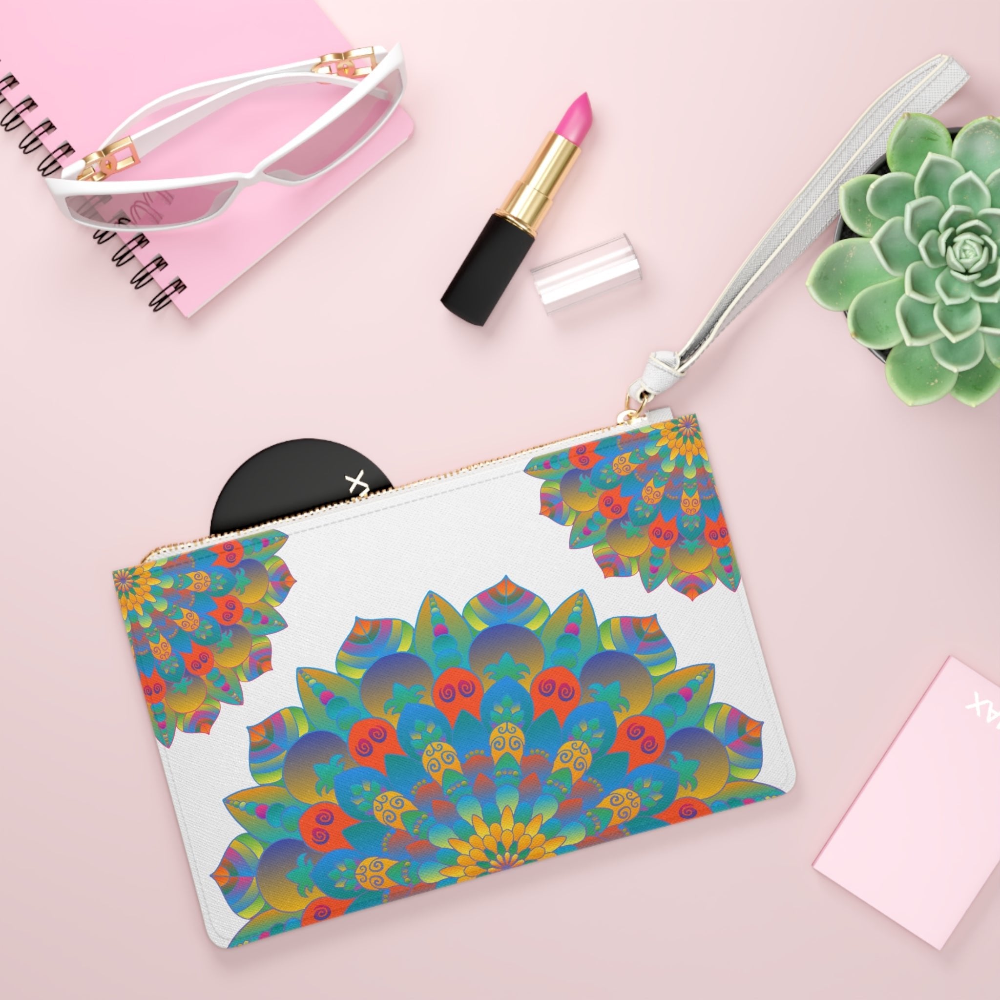 Rainbow Mandala Clutch Bag Bags - Blululi