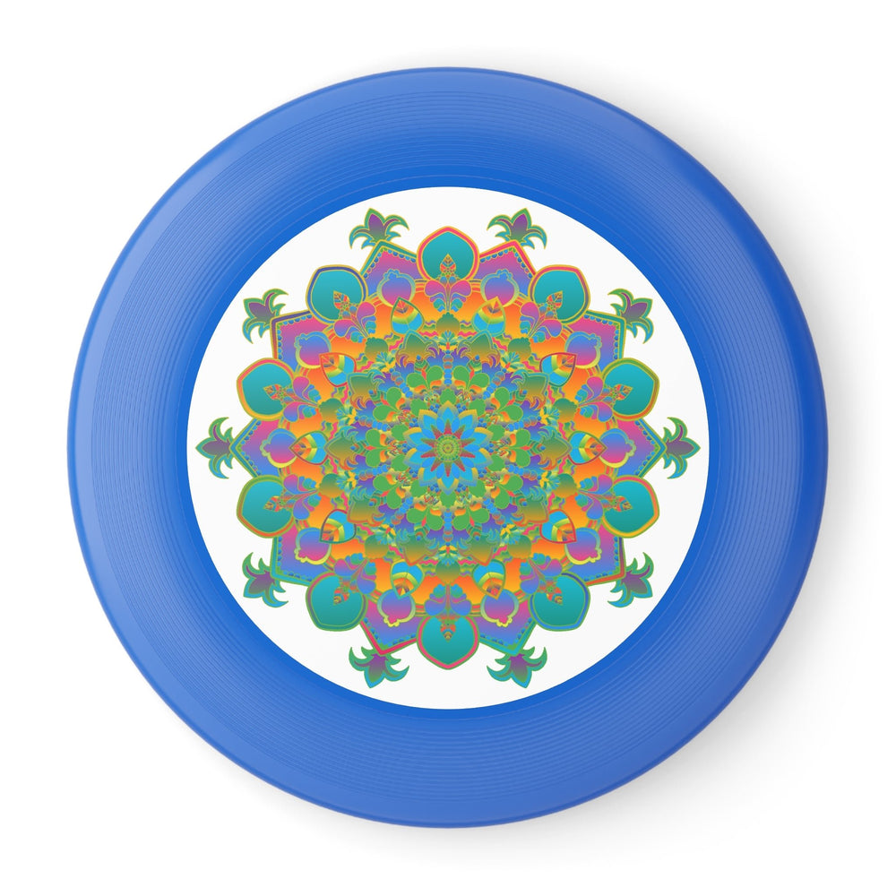 Rainbow Mandala Frisbee: Psychedelic Fun Accessories - Blululi