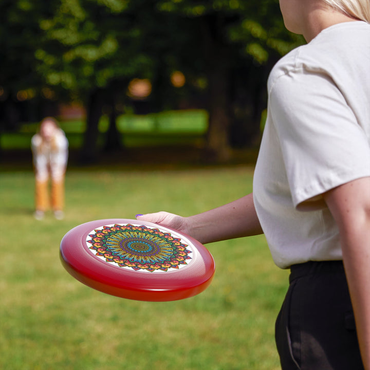 Rainbow Mandala Frisbee: Psychedelic Fun Accessories - Blululi