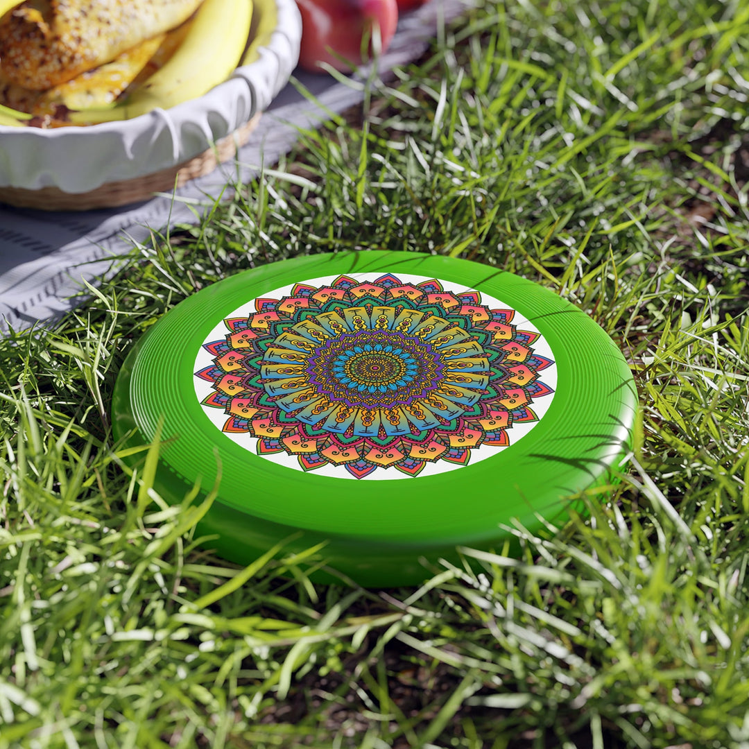 Rainbow Mandala Frisbee: Psychedelic Fun Accessories - Blululi