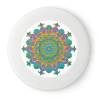Rainbow Mandala Frisbee: Psychedelic Fun Accessories - Blululi