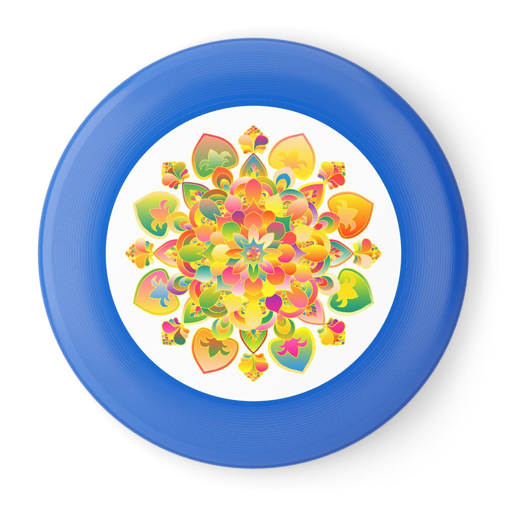 Rainbow Mandala Frisbee: Psychedelic Fun Accessories - Blululi