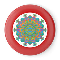 Rainbow Mandala Frisbee: Psychedelic Fun Accessories - Blululi