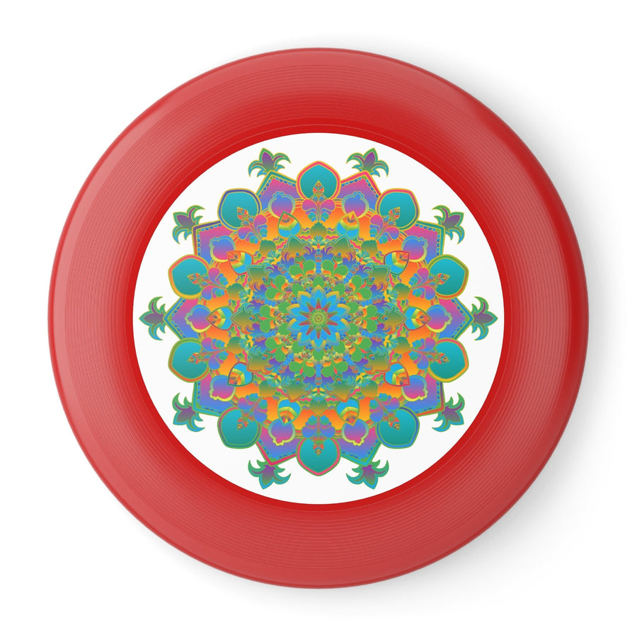 Rainbow Mandala Frisbee: Psychedelic Fun Accessories - Blululi
