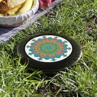 Rainbow Mandala Frisbee: Psychedelic Fun Accessories - Blululi