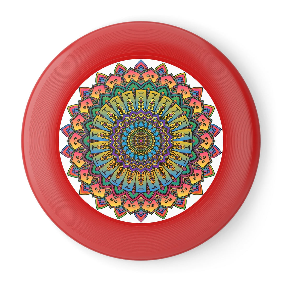 Rainbow Mandala Frisbee: Psychedelic Fun Accessories - Blululi