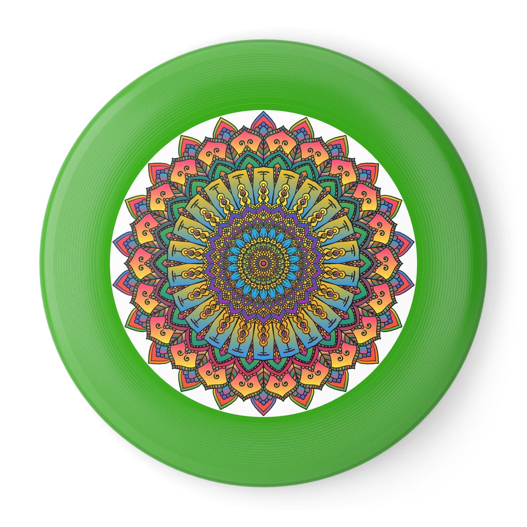 Rainbow Mandala Frisbee: Psychedelic Fun Accessories - Blululi