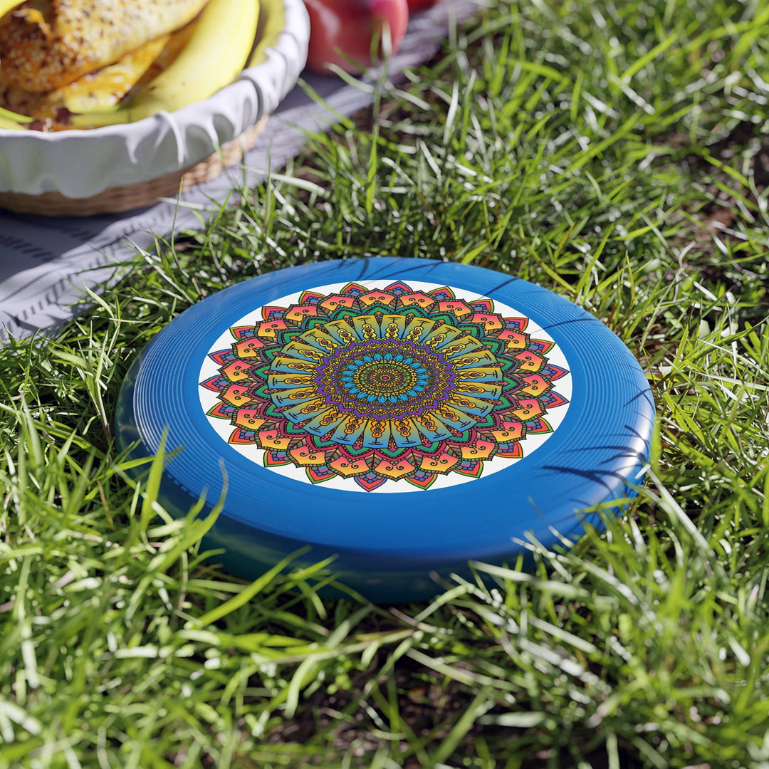 Rainbow Mandala Frisbee: Psychedelic Fun Accessories - Blululi