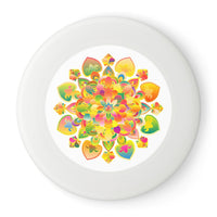 Rainbow Mandala Frisbee: Psychedelic Fun Accessories - Blululi