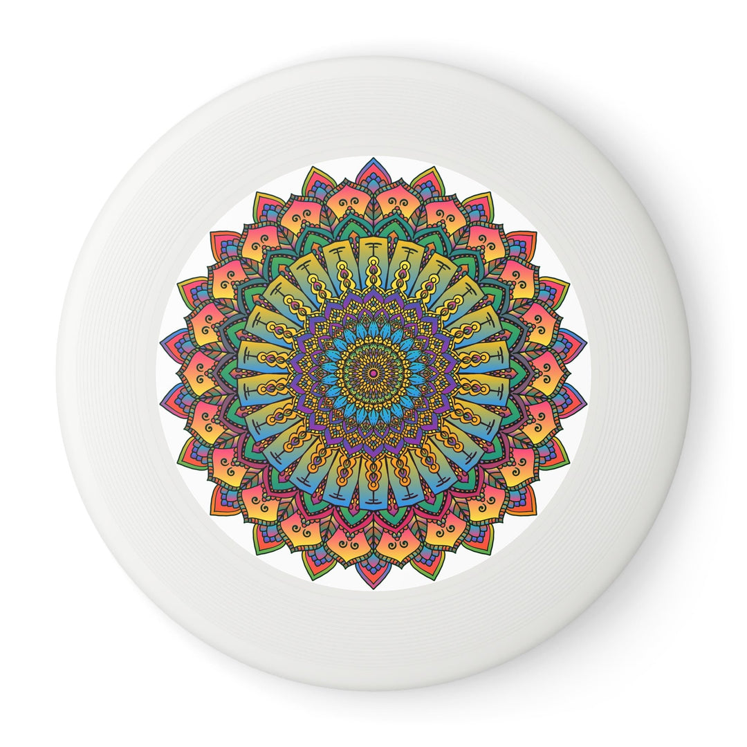 Rainbow Mandala Frisbee: Psychedelic Fun Accessories - Blululi