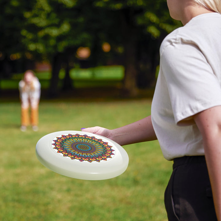 Rainbow Mandala Frisbee: Psychedelic Fun Accessories - Blululi