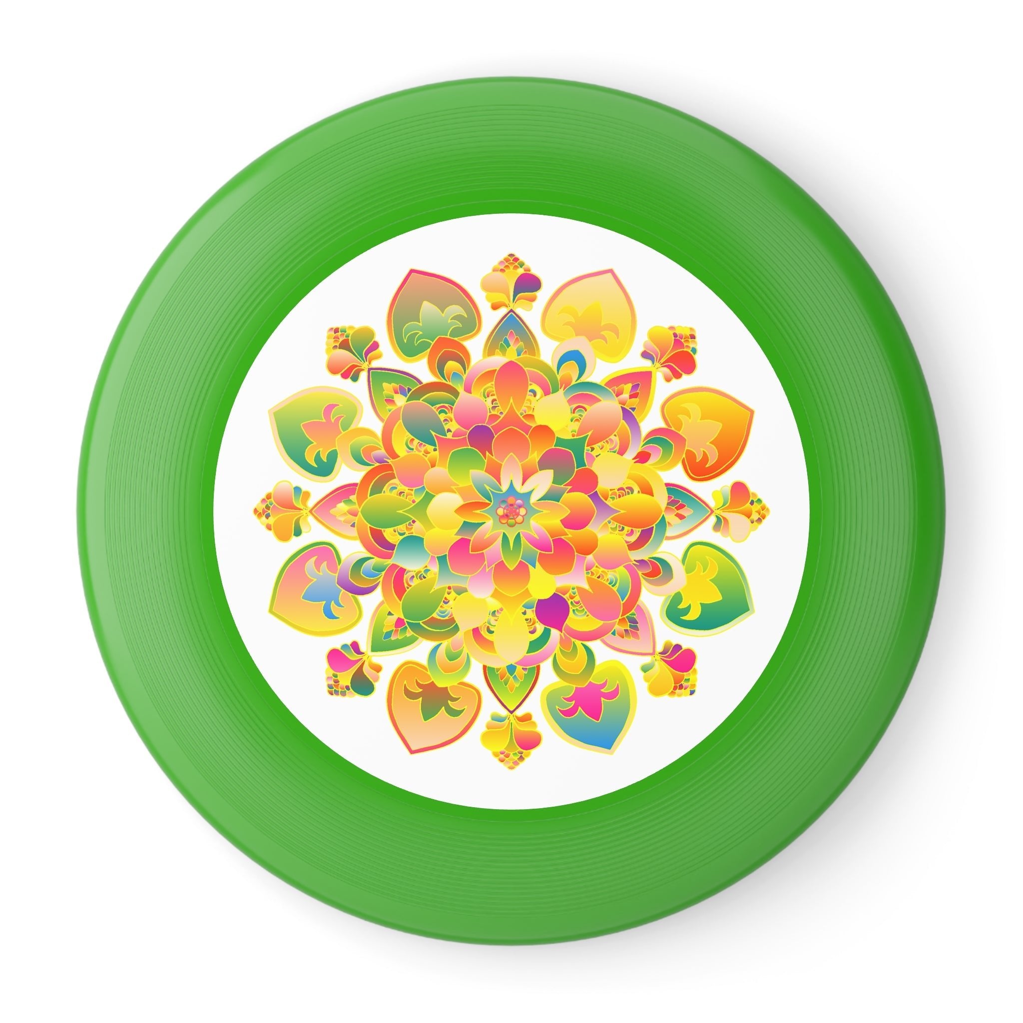 Rainbow Mandala Frisbee: Psychedelic Fun Accessories - Blululi