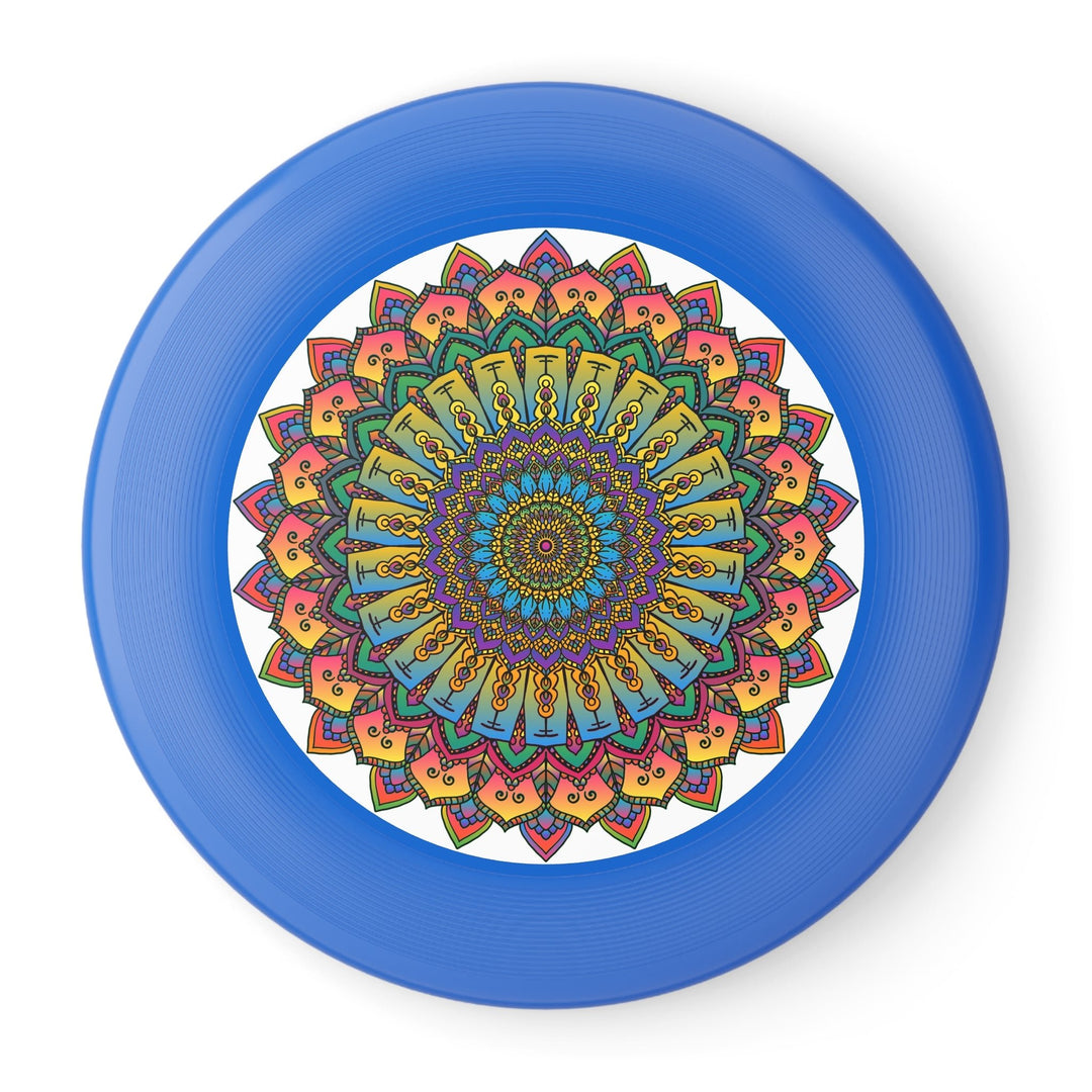 Rainbow Mandala Frisbee: Psychedelic Fun Accessories - Blululi