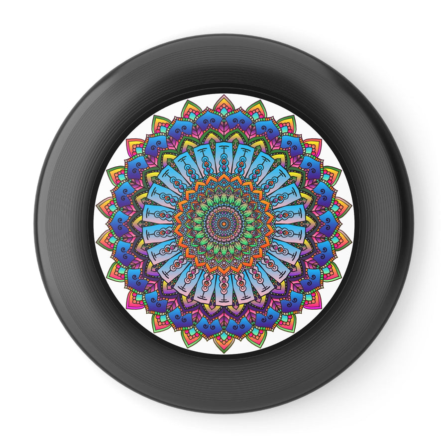 Rainbow Mandala Frisbee: Vivid Art Disc Accessories - Blululi