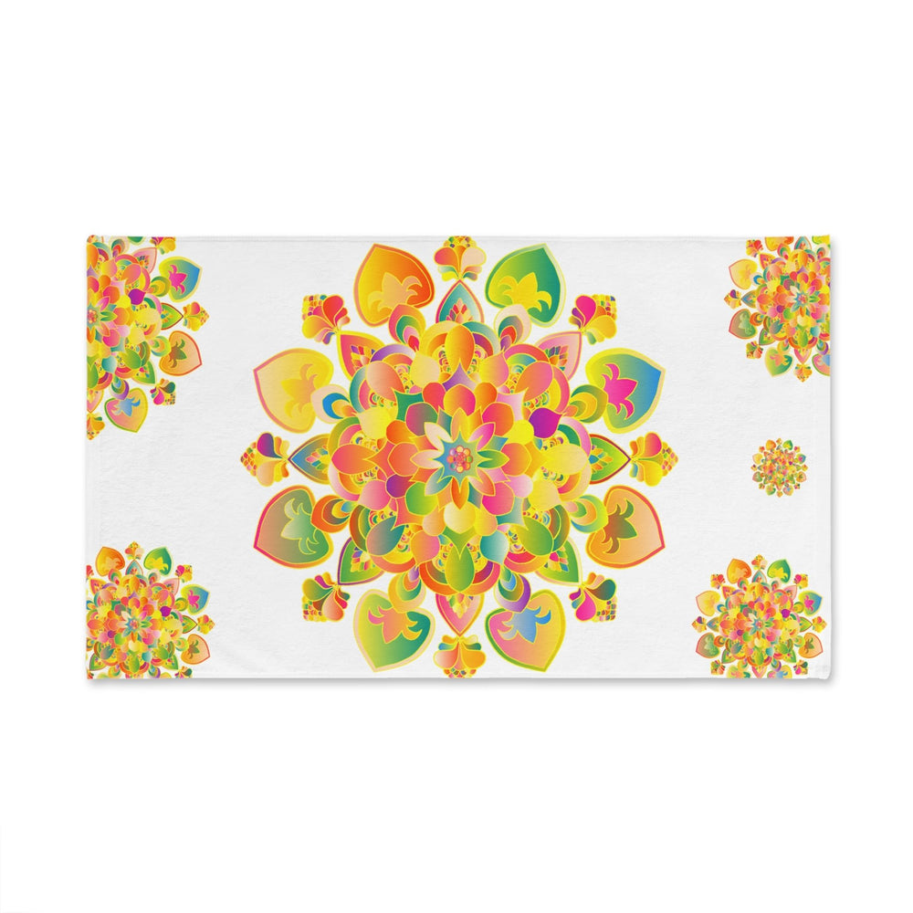 Rainbow Mandala Hand Towel - Soft & Colorful Home Decor - Blululi