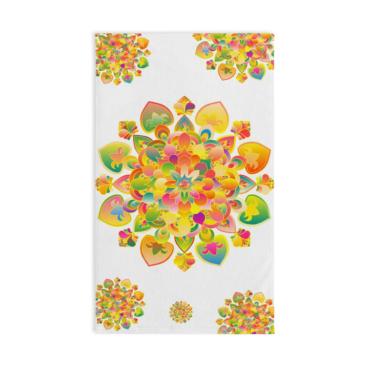 Rainbow Mandala Hand Towel - Soft & Colorful Home Decor - Blululi