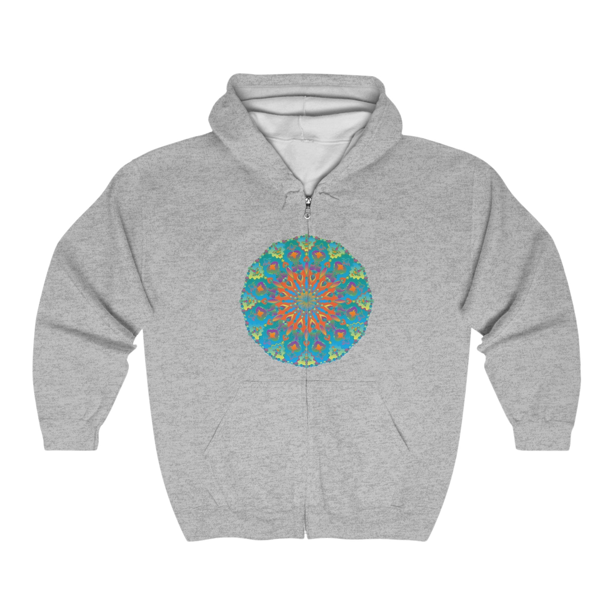 Rainbow Mandala Hoodie - Intricate & Vibrant Hoodie - Blululi