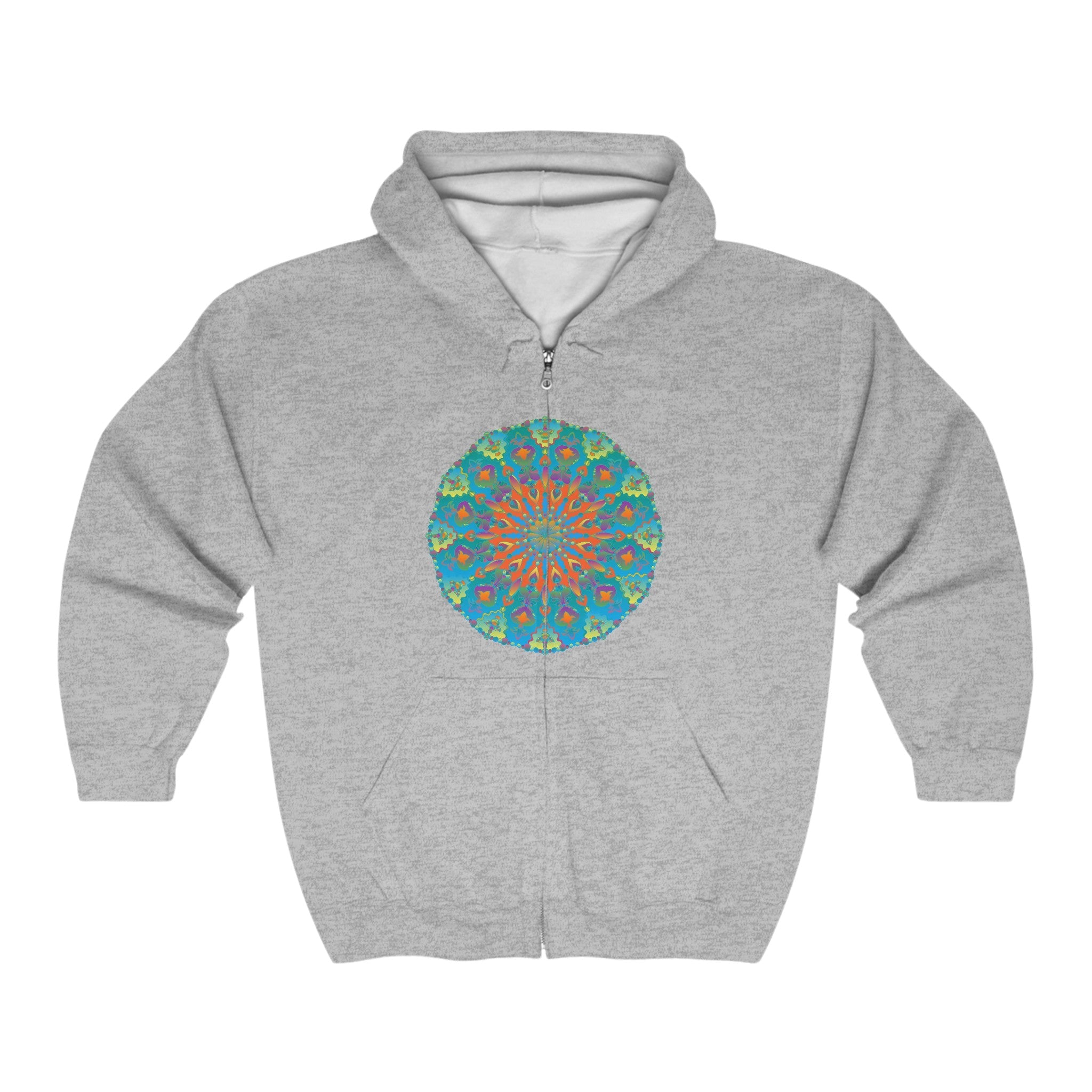 Rainbow Mandala Hoodie - Intricate & Vibrant Hoodie - Blululi