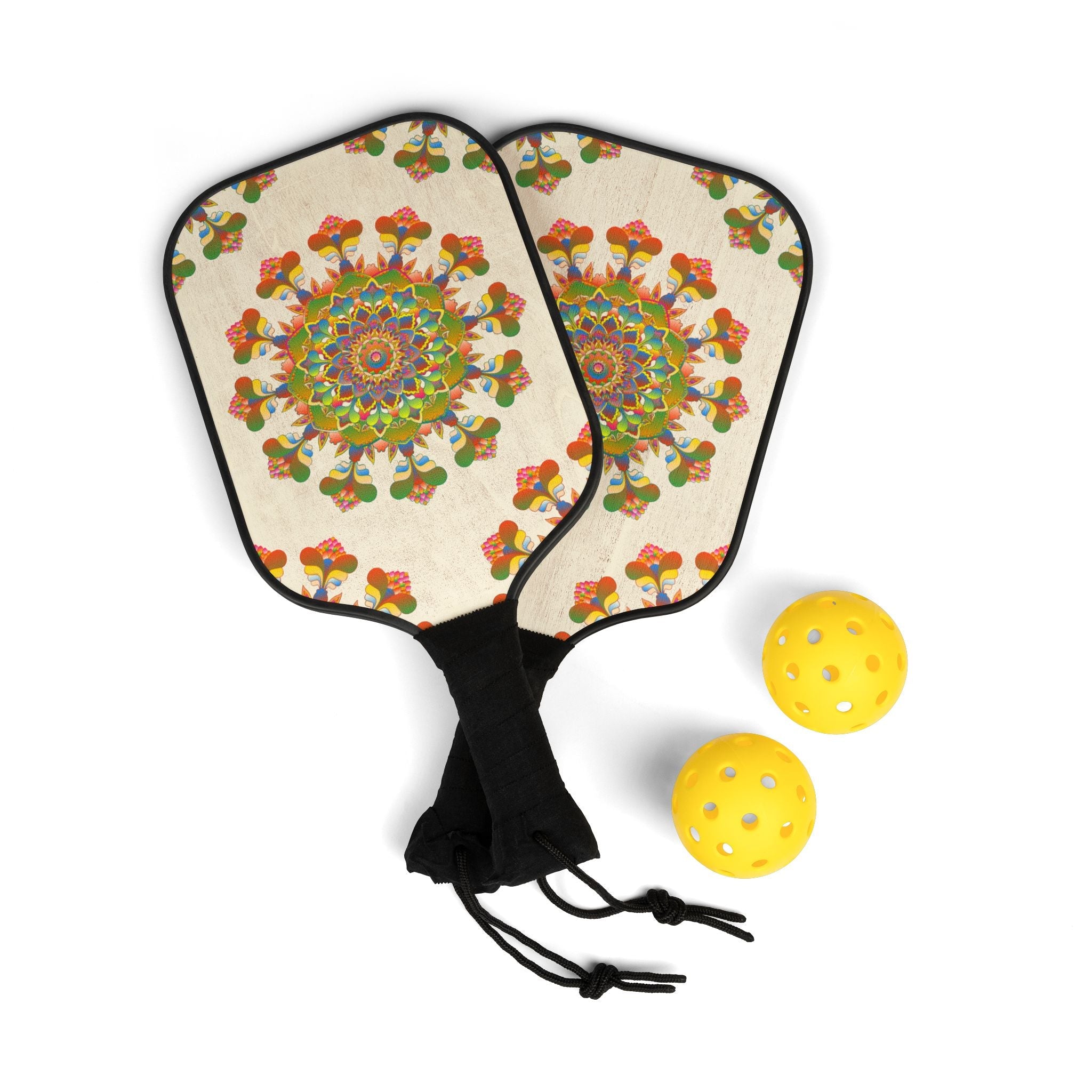 Rainbow Mandala Pickleball Kit Accessories - Blululi