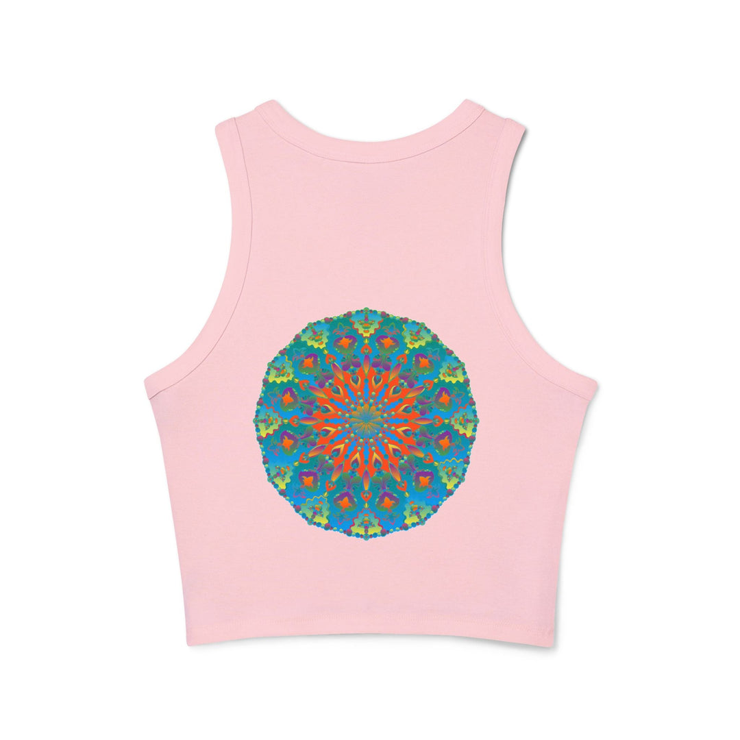 Rainbow Mandala Racerback Tank Top Tank Top - Blululi