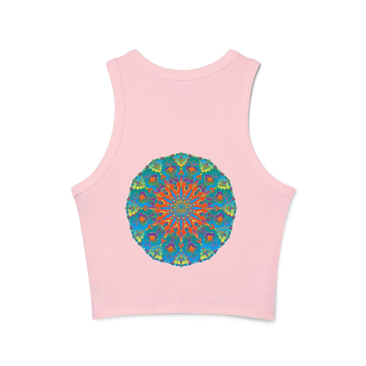 Rainbow Mandala Racerback Tank Top Tank Top - Blululi