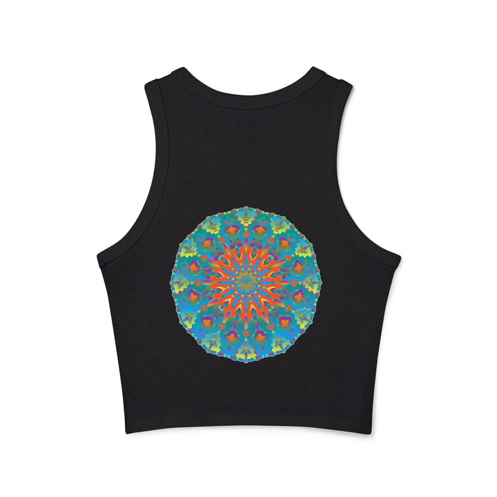 Rainbow Mandala Racerback Tank Top Tank Top - Blululi