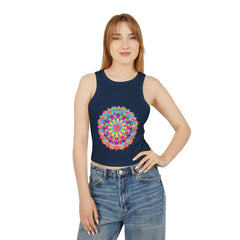 Rainbow Mandala Racerback Tank Top Tank Top - Blululi