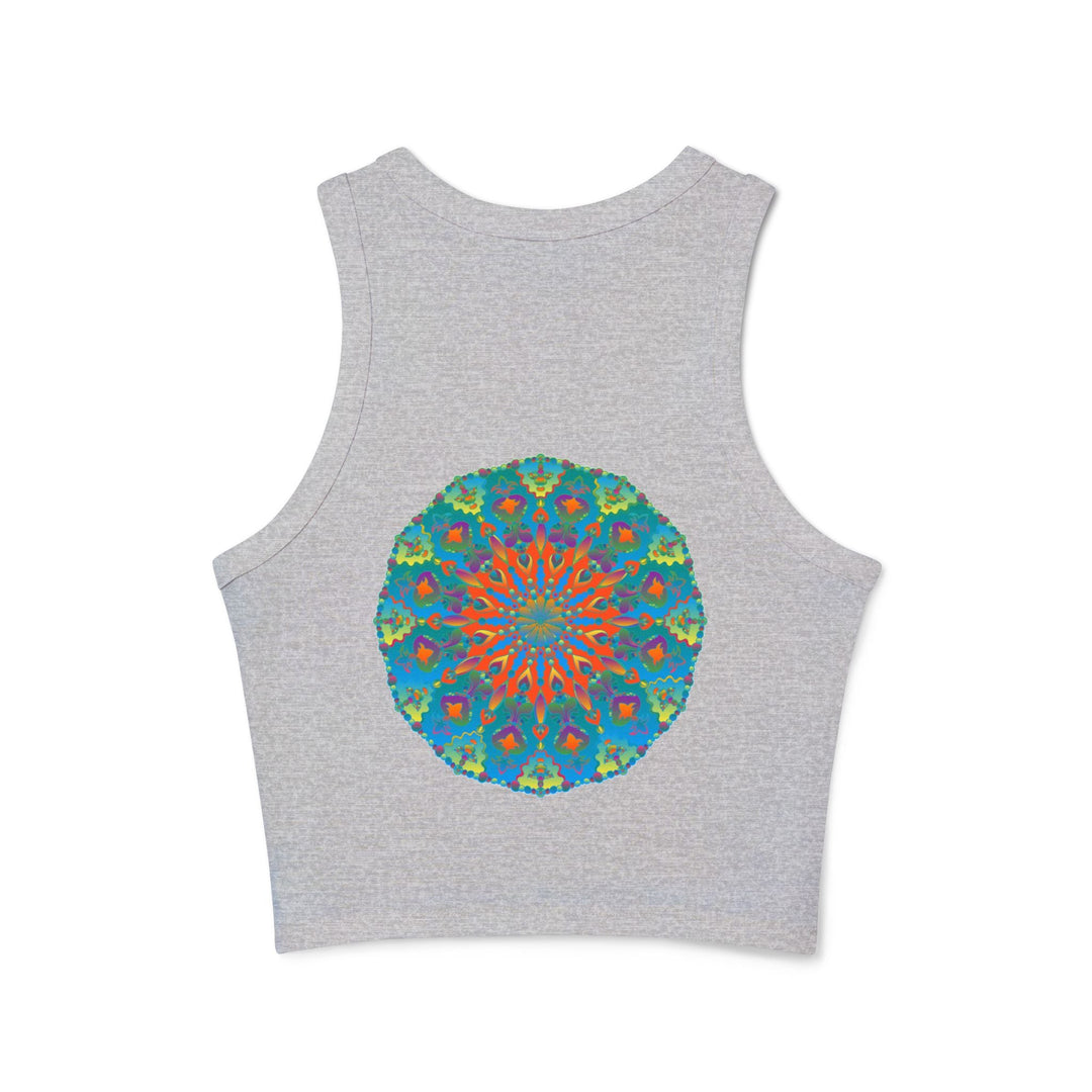 Rainbow Mandala Racerback Tank Top Tank Top - Blululi