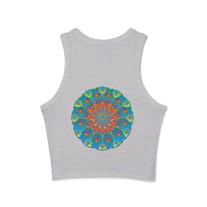 Rainbow Mandala Racerback Tank Top Tank Top - Blululi