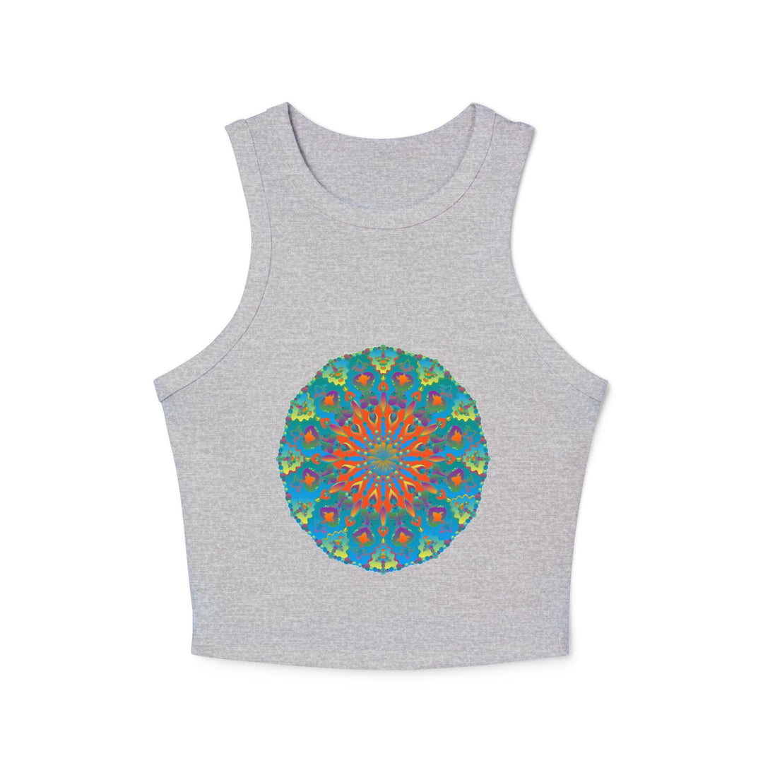 Rainbow Mandala Racerback Tank Top Tank Top - Blululi