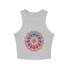 Rainbow Mandala Racerback Tank Top Tank Top - Blululi
