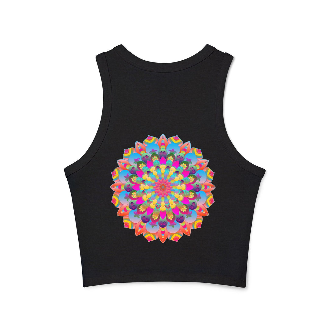 Rainbow Mandala Racerback Tank Top Tank Top - Blululi