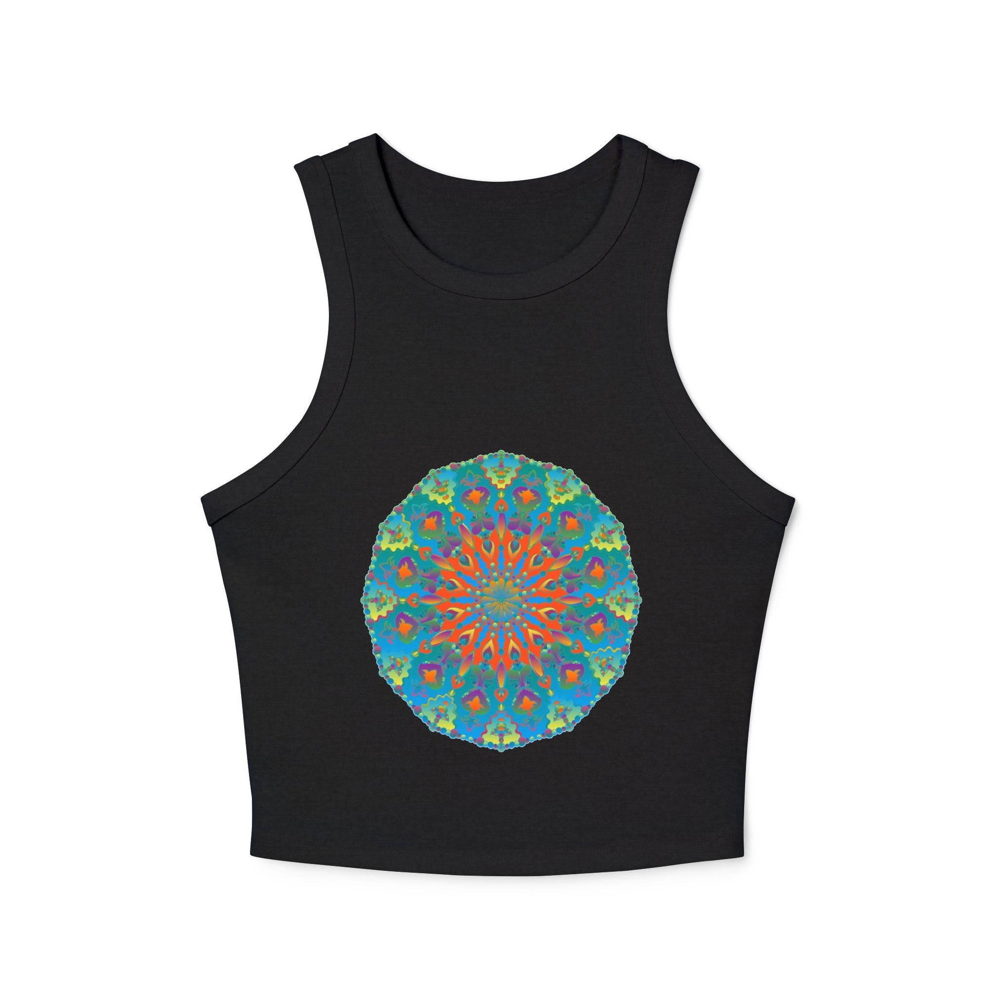 Rainbow Mandala Racerback Tank Top Tank Top - Blululi