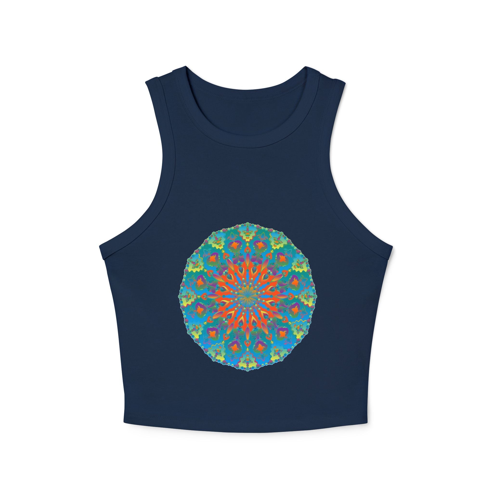 Rainbow Mandala Racerback Tank Top Tank Top - Blululi