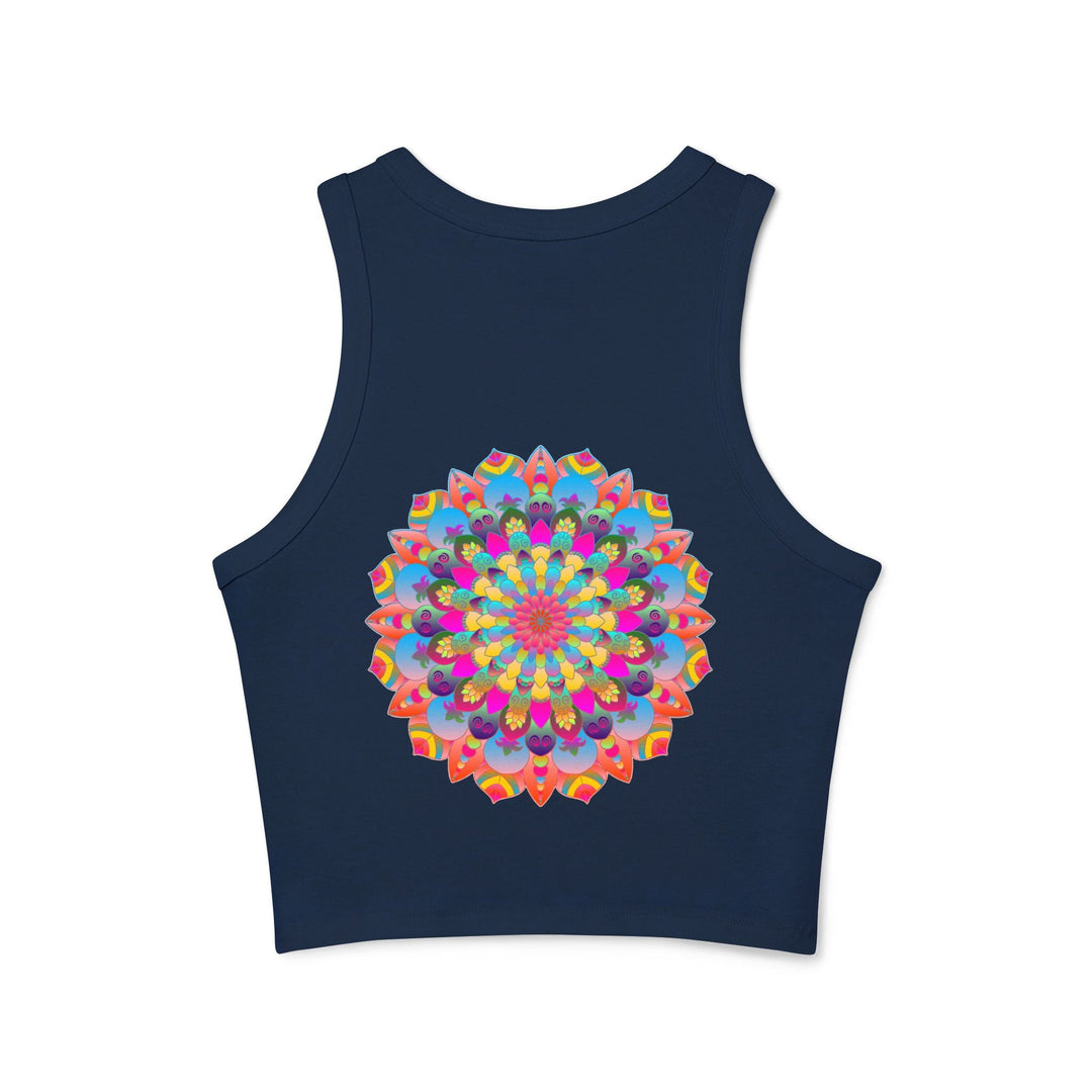 Rainbow Mandala Racerback Tank Top Tank Top - Blululi