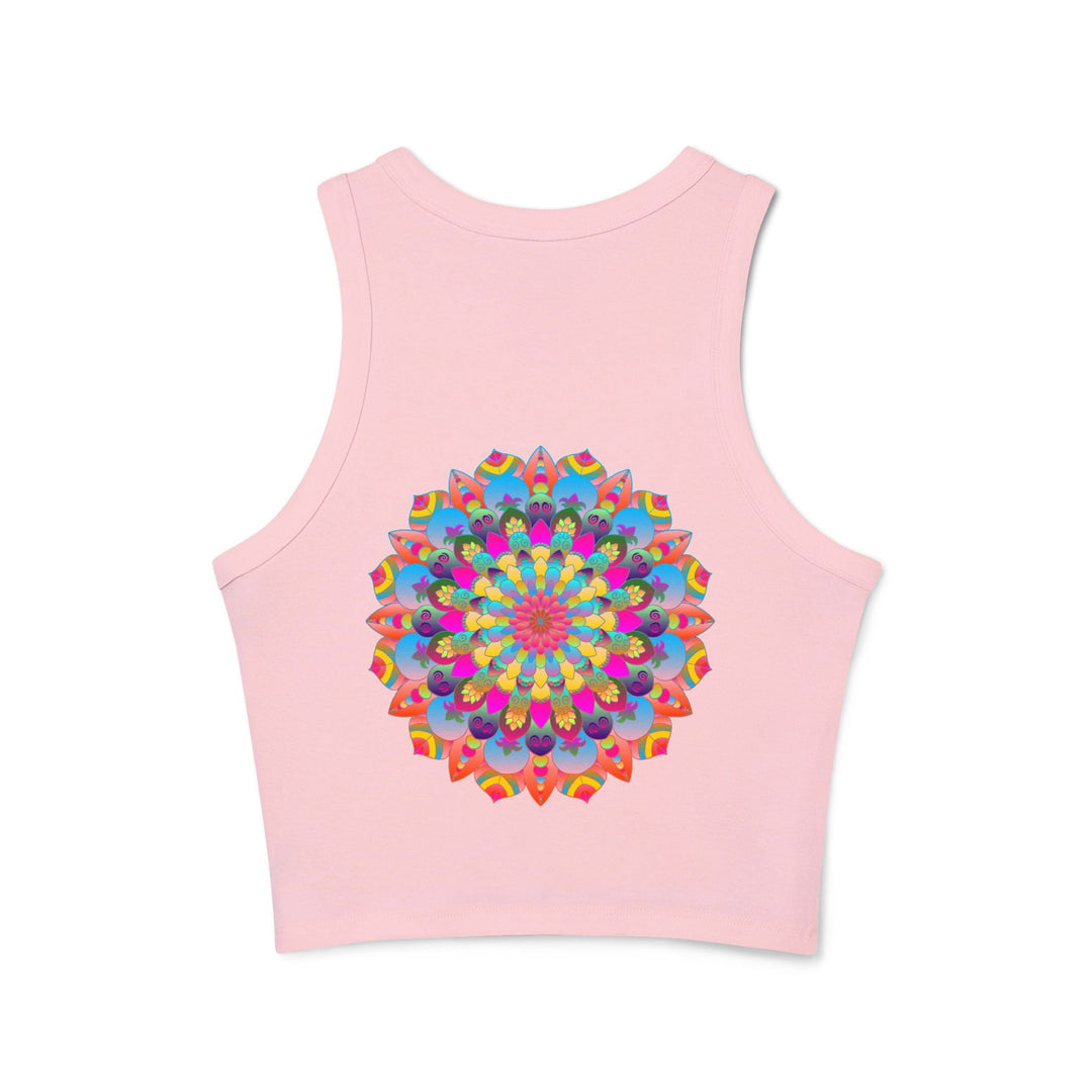 Rainbow Mandala Racerback Tank Top Tank Top - Blululi