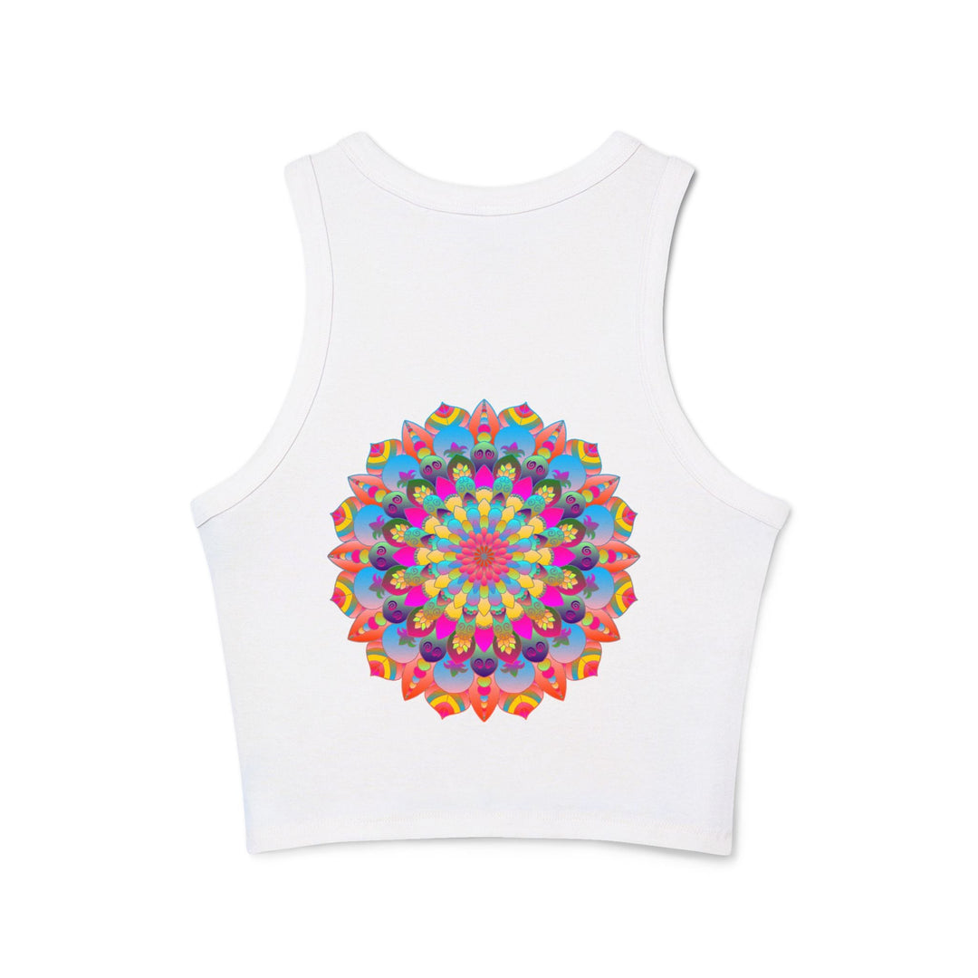 Rainbow Mandala Racerback Tank Top Tank Top - Blululi